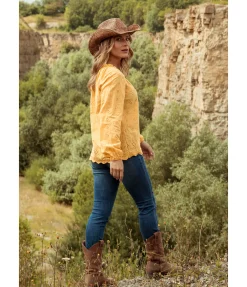 Hot Blouse Angie Femme T-Shirts À Manches Longues