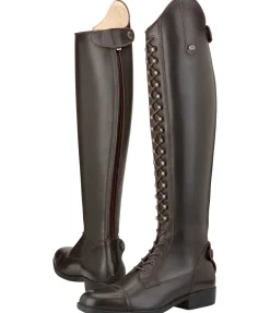Outlet Bottes à lacets Monza chocolat Bottes D'Équitation