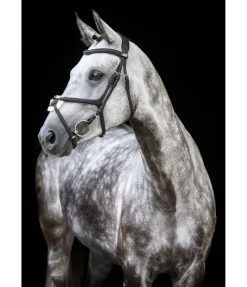 Hot Bridon avec muserolle croisée Diabolo Fourrure D'Agneau|Muserolle Allemande & Croisée