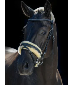 Discount Bridon avec véritable fourrure d'agneau Soft Comfort II Muserolle Française & Combinée|Fourrure D'Agneau