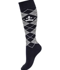 New Chaussettes hautes Argyle Glitzer II Femme Chaussettes