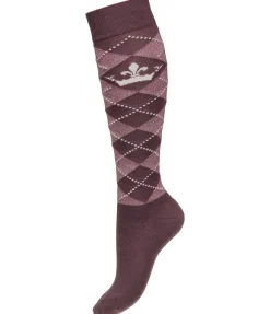 Chaussettes hautes Argyle Glitzer II Femme Chaussettes