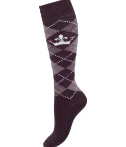 Chaussettes hautes Argyle Glitzer II Femme Chaussettes