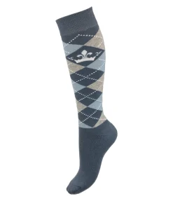 Clearance Chaussettes hautes Argyle Femme Chaussettes