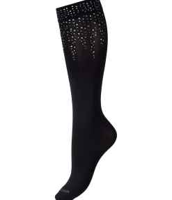 Discount Chaussettes hautes à strass Glitter Femme Chaussettes
