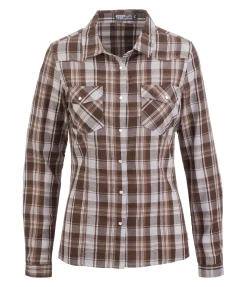 New Chemise femme Karo Femme T-Shirts À Manches Longues