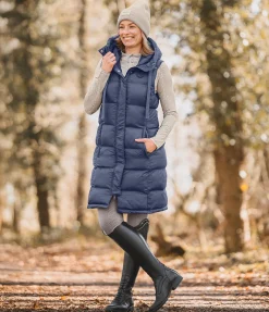 Online Gilet long à capuche Clara Femme Gilets D'Équitation