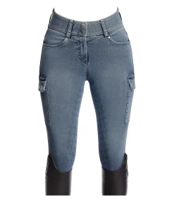 Discount Jeans d'équitation grip taille haute Laura Femme Pantalons D'Équitation À Grip