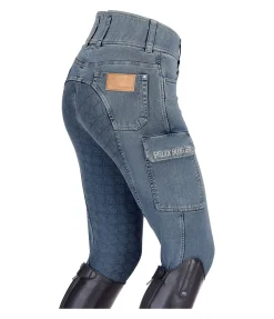 Discount Jeans d'équitation grip taille haute Laura Femme Pantalons D'Équitation À Grip