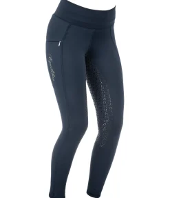 Outlet Legging d'équitation thermique à fond intégral Grip Hermine Femme Leggings D'Équitation|Pantalons D'Équitation D'Hiver