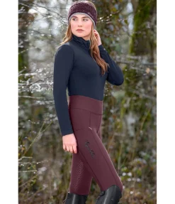 Hot Legging d'équitation thermique à fond intégral Grip Hermine Femme Leggings D'Équitation|Pantalons D'Équitation D'Hiver