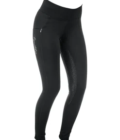 Hot Legging d'équitation thermique à fond intégral Grip Hermine Femme Leggings D'Équitation|Pantalons D'Équitation D'Hiver