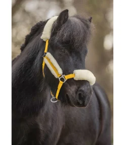 Licol poulain et shetland en polaire Teddy Cozy Adjustable Fourrure D'Agneau|Licols Pour Poneys & Poulains