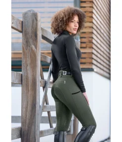 Pantalon d'équitation confort taille haute à fond intégral grip Juliane Femme Pantalons À Fond Intégral|Pantalons D'Équitation À Grip