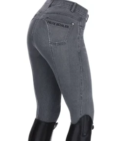 New Pantalon d'équitation denim à fond intégral Grip Linea Femme Pantalons D'Équitation À Grip