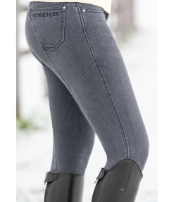 New Pantalon d'équitation denim à fond intégral Grip Linea Femme Pantalons D'Équitation À Grip