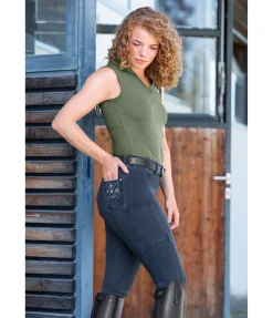 Discount Pantalon d'équitation en jean à fond intégral grip Estelle Femme Pantalons D'Équitation À Grip