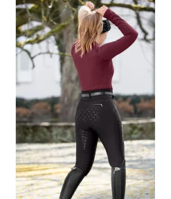 Pantalon d'équitation thermique à fond intégral grip Jessica Femme Pantalons À Fond Intégral|Pantalons D'Équitation À Grip