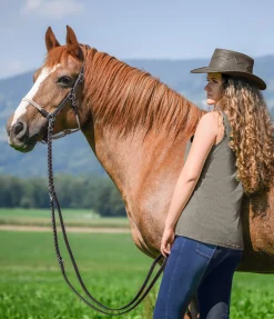 Best Rênes en cuir tressé 2 en 1 Tromm Rênes