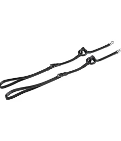 Outlet Rênes fixes en cuir avec anneaux en caoutchouc Enrênements