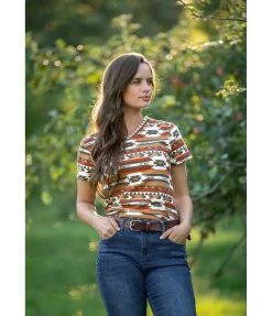 T-shirt Ikat Femme T-Shirts À Manches Courtes