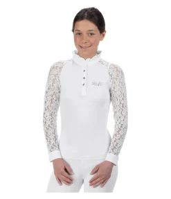Discount T-shirt de concours technique à manches longues pour enfant Ella Enfant Mode D'Équitation De Concours Enfants