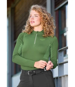 Outlet T-shirt technique à manches longues zippé Sofie Femme T-Shirts À Manches Longues|Hauts D'Équitation De Concours