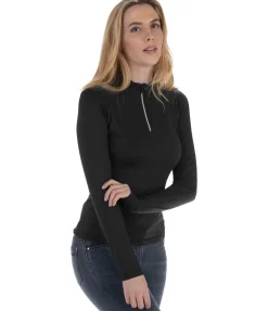 Clearance T-shirt technique à manches longues zippé Sofie Femme T-Shirts À Manches Longues|Hauts D'Équitation De Concours
