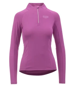New T-shirt technique à manches longues zippé Sofie Femme T-Shirts À Manches Longues|Hauts D'Équitation De Concours