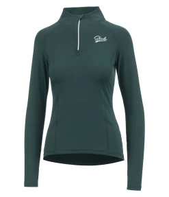 T-shirt technique zippé à manches longues Lea Femme T-Shirts À Manches Longues